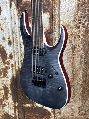 Ibanez RGA742FM Transparent Gray Flat 7-snarige elektrische gitaar