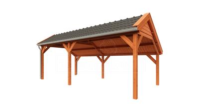 Trendhout Kapschuur de Deel 680x340 cm- Kapschuurdak- Onbehandeld lariks Douglas hout- Trendhout Trendhout Kapschuur de Deel 680x340 cm- Kapschuurdak- Onbehandeld lariks Douglas hout- Trendhout