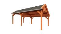 Trendhout Kapschuur de Deel 680x340 cm- Kapschuurdak- Onbehandeld lariks Douglas hout- Trendhout - thumbnail