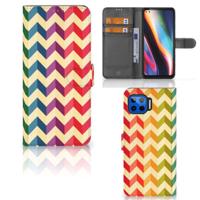 Motorola Moto G 5G Plus | Telefoon Hoesje | Zigzag Multi Color | Portemonnee hoesje - thumbnail