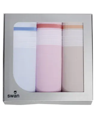 3 stuks Dames zakdoeken Wendy - Cadeauverpakking katoenen zakdoeken