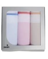 3 stuks Dames zakdoeken Wendy - Cadeauverpakking katoenen zakdoeken - thumbnail