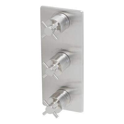 Wiesbaden Cross afbouwdeel therm. 3 weg geb.staal