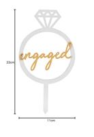 Ginger Ray taarttoper engaged 22 cm | 20 stuks - thumbnail