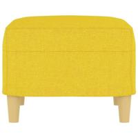 Voetenbank 60x50x41 cm stof geel - thumbnail