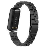 Fitbit Luxe - Stalen schakelband - Zwart - thumbnail