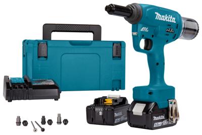 Makita DRV150RTJ | Accu Blindklinknageltang |18V | 5.0Ah | Li-Ion | MBox Makita DRV150RTJ | Accu Blindklinknageltang |18V | 5.0Ah | Li-Ion | MBox