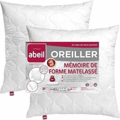 ABEIL Set van 2 gewatteerde geheugenkussens 60x60 cm wit ABEIL Set van 2 gewatteerde geheugenkussens 60x60 cm wit