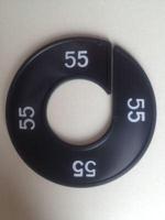 Maatring 9cm zwart/wit 55 - thumbnail