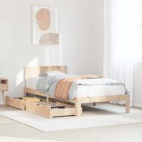 Bedframe met lades massief grenenhout 90x190 cm - thumbnail