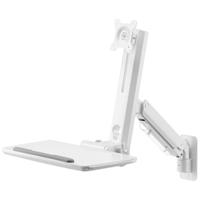 SpeaKa Professional SP-MM-950 1-voudig Monitor-wandbeugel Op elkaar, Met toetsenbordlade, Incl. 2 scannerhouders 43,2 cm (17) - 88,9 cm (35) Wit In hoogte - thumbnail