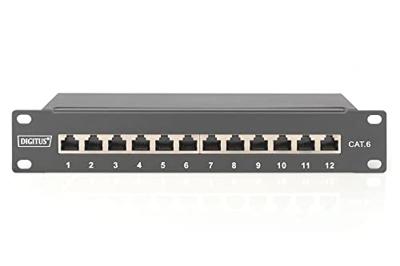 Digitus CAT 6, Cl. E patchpaneel 1U zwart 12x RJ-45 Digitus CAT 6, Cl. E patchpaneel 1U zwart 12x RJ-45