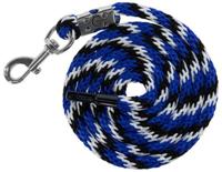 Halstertouw mustang karabijn haak royaalblauwzwartwit - thumbnail