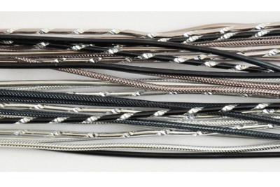 Vaessen Creative • sieraden kit alu-stems 40cmx2mm zilver-zwart 27st.