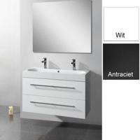 Badkamermeubelset Sanilux Compactline 100x38x50 cm 1 Kraangat Hoogglans Wit - thumbnail