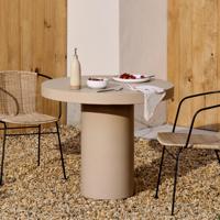 Kave Home Ronde Bistrotafel 'Aiguablava' Beton, 90cm, kleur Beige - thumbnail