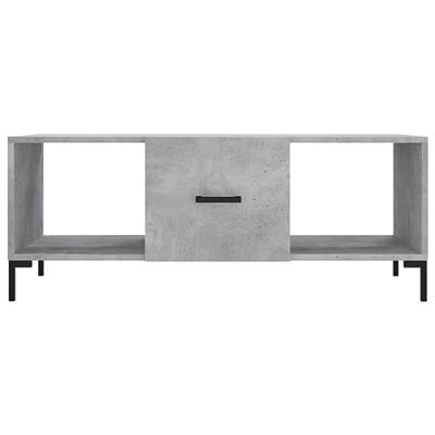 Salontafel 102x50x40 cm bewerkt hout betongrijs