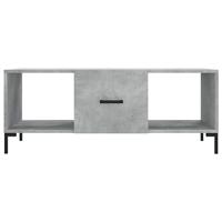 Salontafel 102x50x40 cm bewerkt hout betongrijs - thumbnail