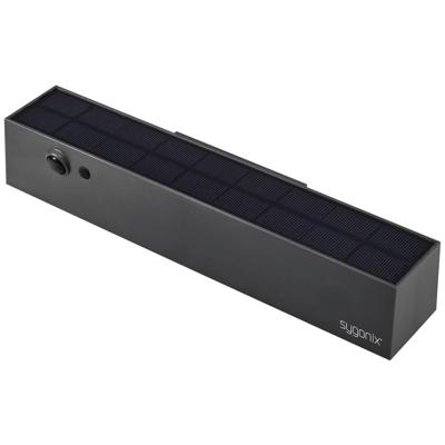 Sygonix SY-5801968 Wandlamp op zonne-energie met bewegingsmelder LED LED vast ingebouwd 10 W Antraciet-grijs