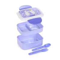 Moomin Lila Clip Bento Box Lunchtrommel met bestek - thumbnail