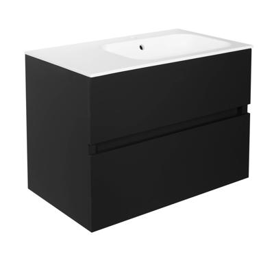 Best Design Onderkast Splash Black Greeploos 80x56x47 cm 2 Softclose Laden Mat Zwart
