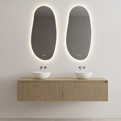 Onderkast Gliss Design Timotheus 200 CM 2 Lades Incl Topplaat Ash Grey