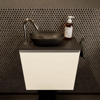MONDIAZ FOWY toiletmeubel 50cm kleur talc. Waskom positie links kleur urban | urban. Met 1 kraangat - thumbnail