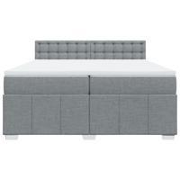 Boxspring met matras stof lichtgrijs 90x190 cm - thumbnail