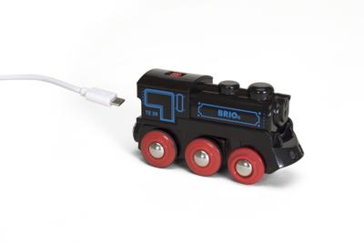 BRIO World Oplaadbare locomotief met mini USB- kabel