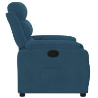 Fauteuil verstelbaar fluweel blauw - thumbnail