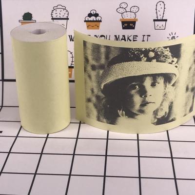 10 stuks thermische label printer papier sticker voor PAPERANG P1/P2/A6 grootte: 57 x 30 mm (geel)