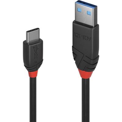LINDY 36916 USB-kabel USB 3.2 Gen1 USB-C stekker, USB-A stekker 1.00 m Zwart