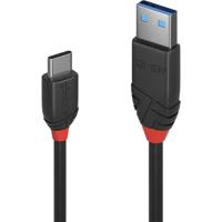LINDY 36916 USB-kabel USB 3.2 Gen1 (USB 3.0 / USB 3.1 Gen1) USB-C stekker, USB-A stekker 1.00 m Zwart - thumbnail