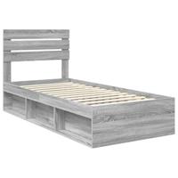 Bedframe Grijs Sonoma 75 x 190 cm Massief grenenhout - thumbnail