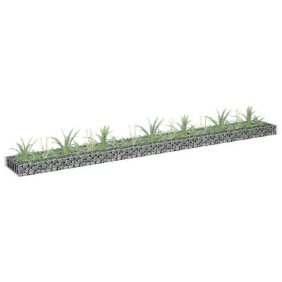 Gabion plantenbak verhoogd 270x30x10 cm gegalvaniseerd staal