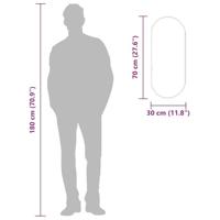 VidaXL Wandspiegel 70x30 cm ovaal zwart - thumbnail