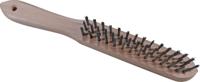 Condor draadborstel steel brush 3-row curved wooden post - thumbnail