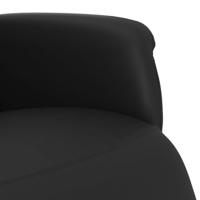 Fauteuil verstelbaar met voetensteun kunstleer zwart - thumbnail