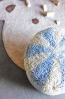 Circus poef blauw Ø45cm H39cm - thumbnail