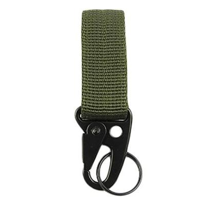 10ST Outdoor Camping Carabiner rugzak haken Olecranon MOLLE haak Survival Gear EDC nylon sleutelhanger gesp (Army Green)