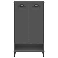 VidaXL Schoenenkast viken bewerkt hout antracietgrijs - thumbnail