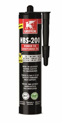 Griffon liquid rubber - HBS 200 - koker 310 ml - zwart Griffon liquid rubber - HBS 200 - koker 310 ml - zwart