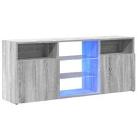 Tv-meubel met LED-verlichting 120x30x50 cm grijs sonoma eiken - thumbnail