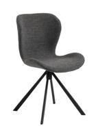 Bendt Draaibare Eetkamerstoel 'Olle' Bouclé, kleur Antraciet - thumbnail