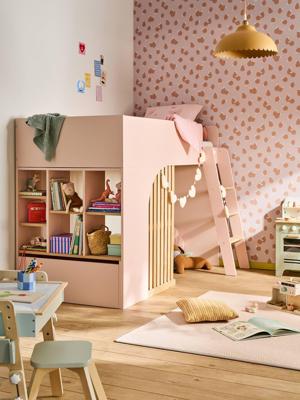 Hoogslaper voor kinderen met opbergruimte Playful rozen