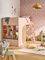 Hoogslaper voor kinderen met opbergruimte Playful rozen - thumbnail