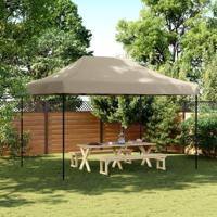 Partytent inklapbaar pop-up 410x279x315 cm taupe - thumbnail