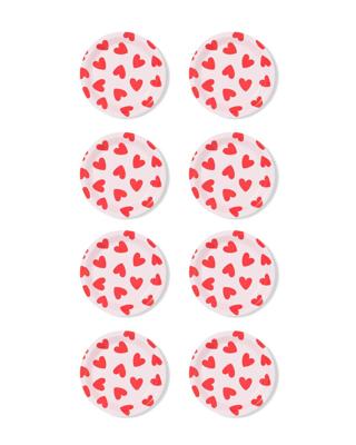 HEMA Gebaksbordjes ⌀15.5cm papier hartjes - 8 stuks
