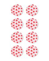 HEMA Gebaksbordjes ⌀15.5cm papier hartjes - 8 stuks - thumbnail