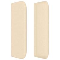 Boxspring met matras stof crèmekleurig 160x200 cm - thumbnail